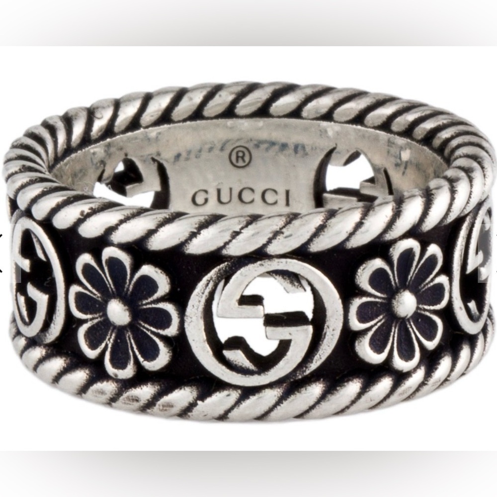 Gucci Sterling Silver GG Flower Ring size 6 🔥 full inclusion - COA box and bag - Picture 3 of 8